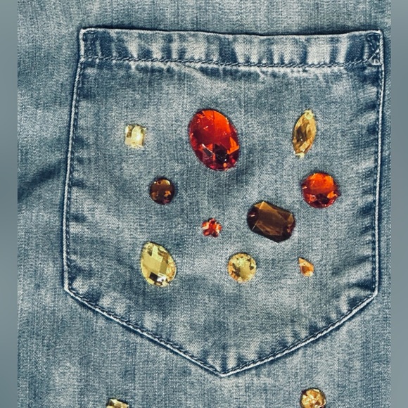 Velvet Heart Blouse with Embroidery and Embellishments. Size Medium - Picture 4 of 7